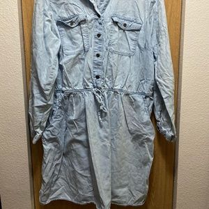 Chambray shirt dress
